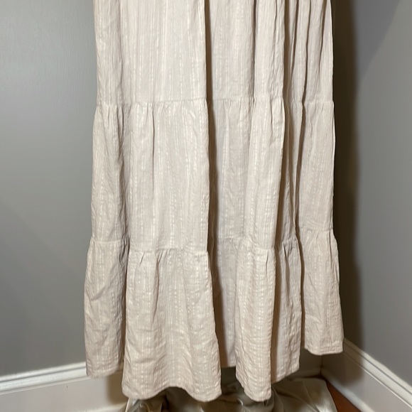 JANUARY & MAY Cotton Tiered Skirt Maxi Dress CREAM-BUFF / LARGE - Picture 4 of 13